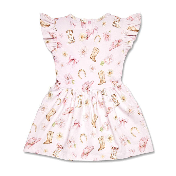 Boots & Bows Short Sleeve Organic Dress