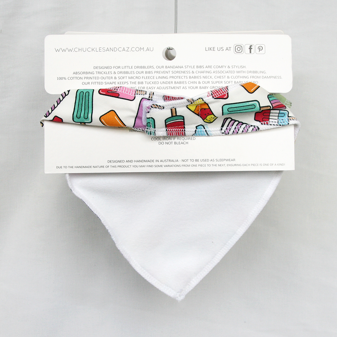 Aqua & White Whales Dribble Bib