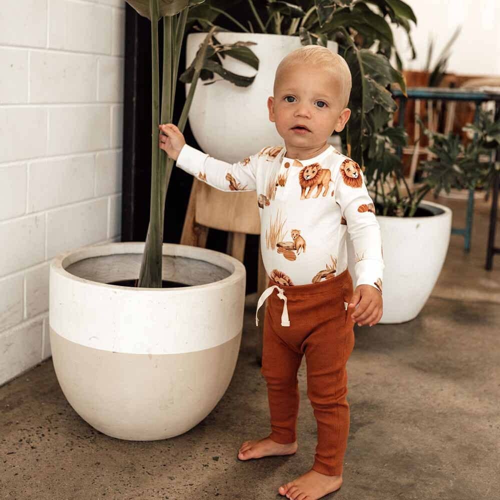 Lion Long Sleeve Organic Bodysuit