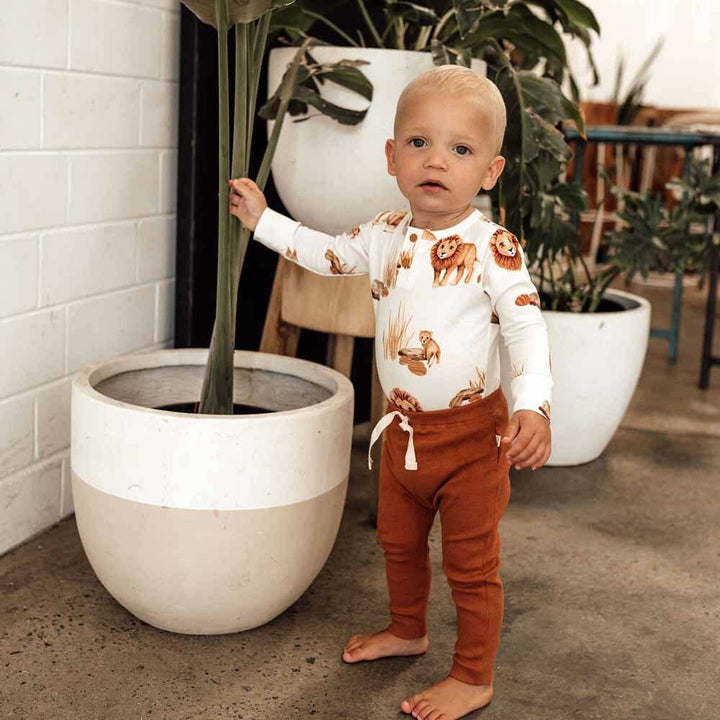 Lion Long Sleeve Organic Bodysuit