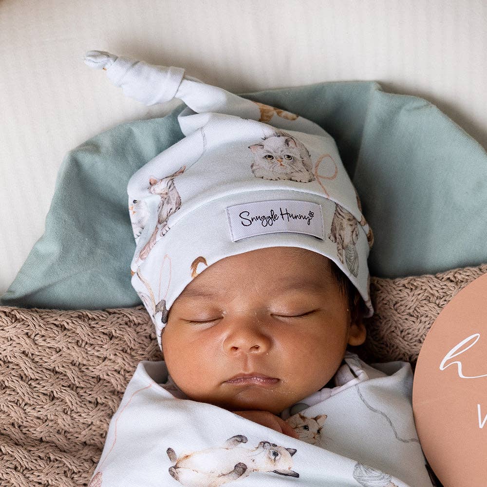 Kittens Organic Knotted Beanie