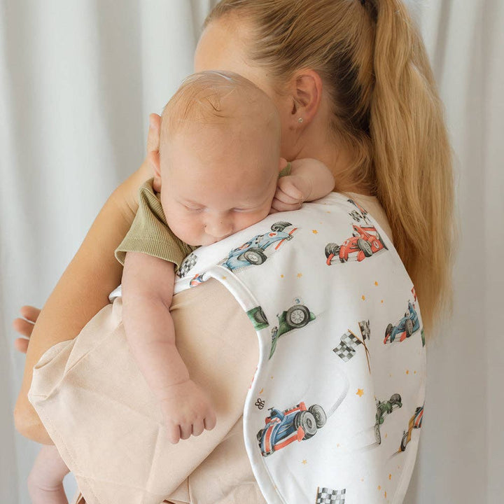 Little Racers Organic Cotton Burp Cloth