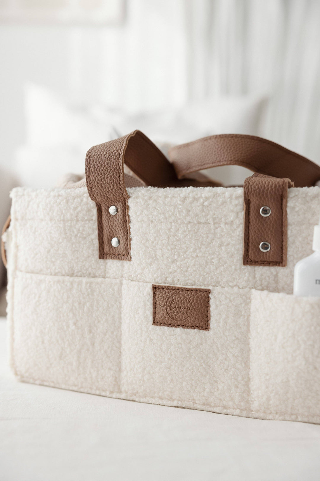 Nappy Caddy- Snow Tan- Large Side Pocket