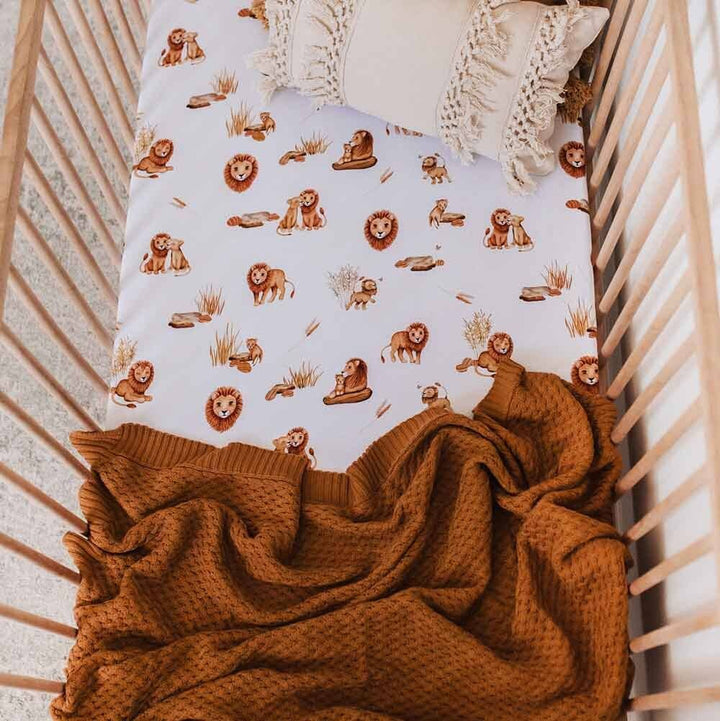 Lion Fitted Cot Sheet