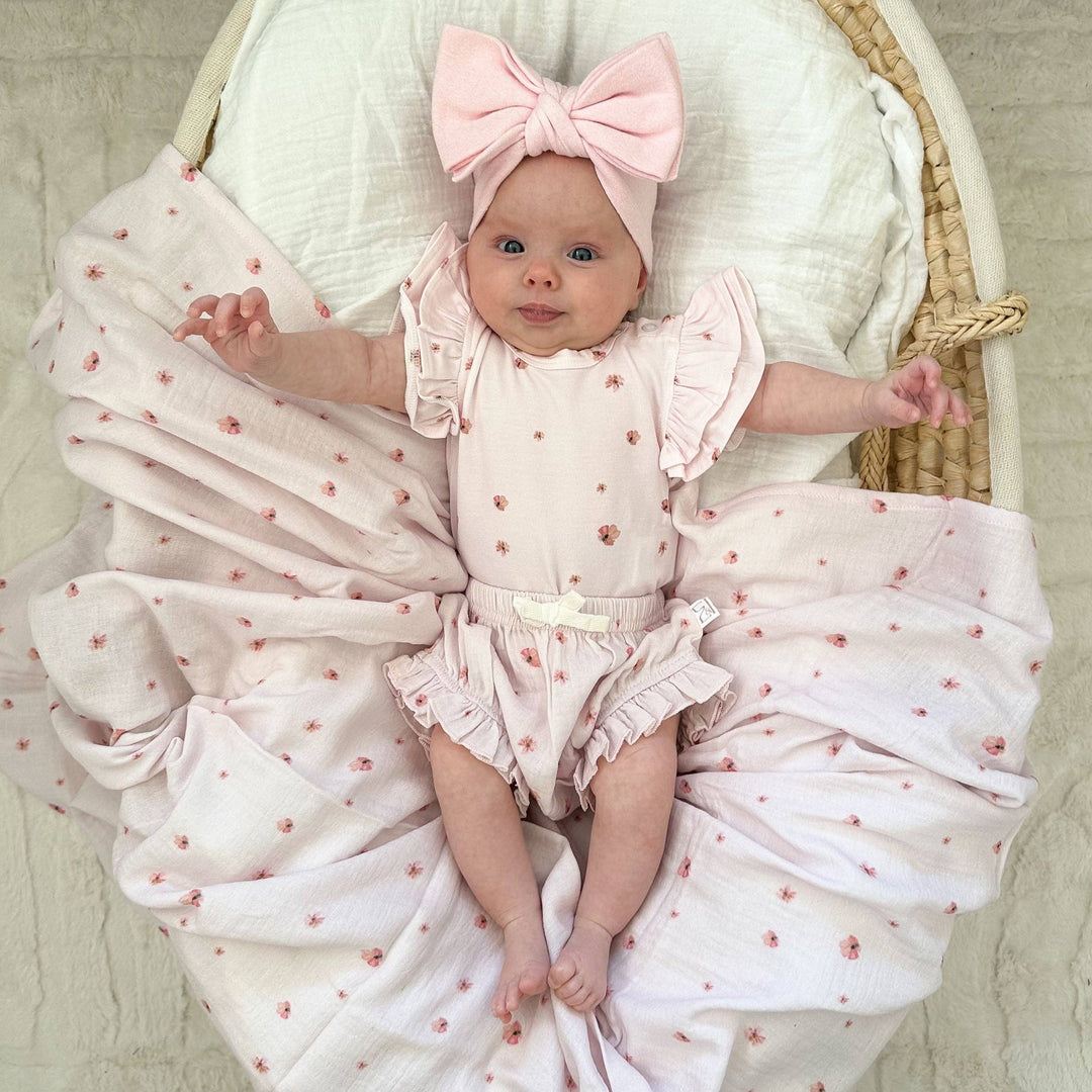 Bamboo/Organic Cotton Olivia Bodysuit - Blossom