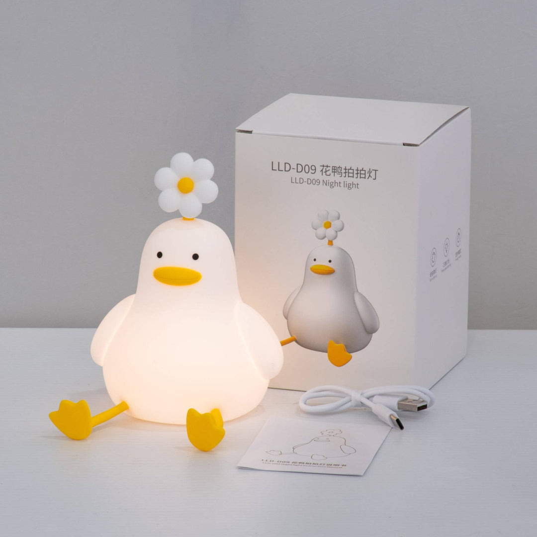 Duck LED Night Light USB Rechargeable Animal Touch Control Lamp