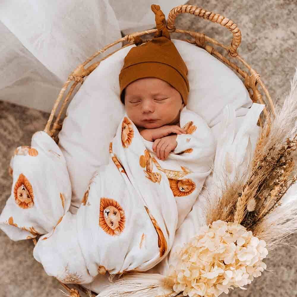 Lion Organic Muslin Wrap