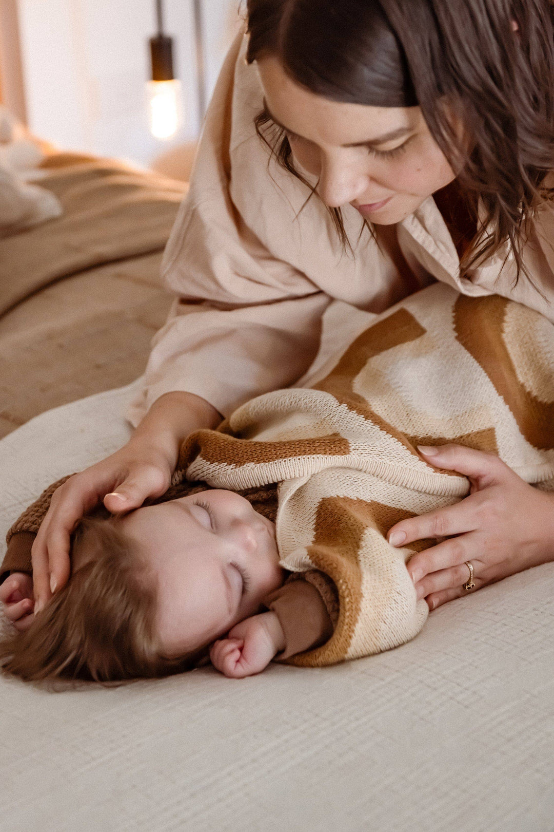 Baby Blanket Organic Cotton Knit - Rainbow