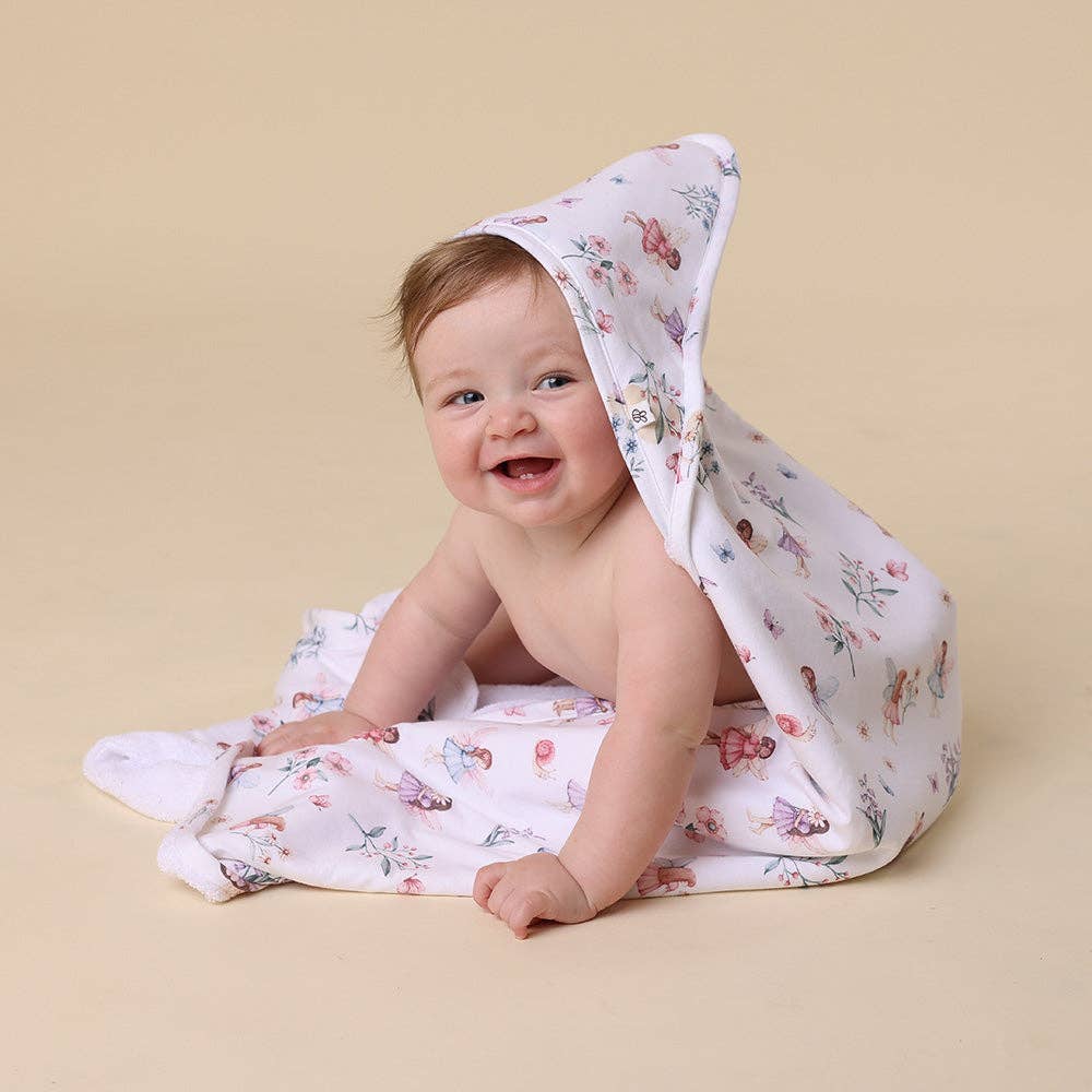 Fairy Garden Organic Hooded Baby Towel