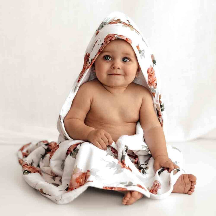 Rosebud Organic Hooded Baby Towel