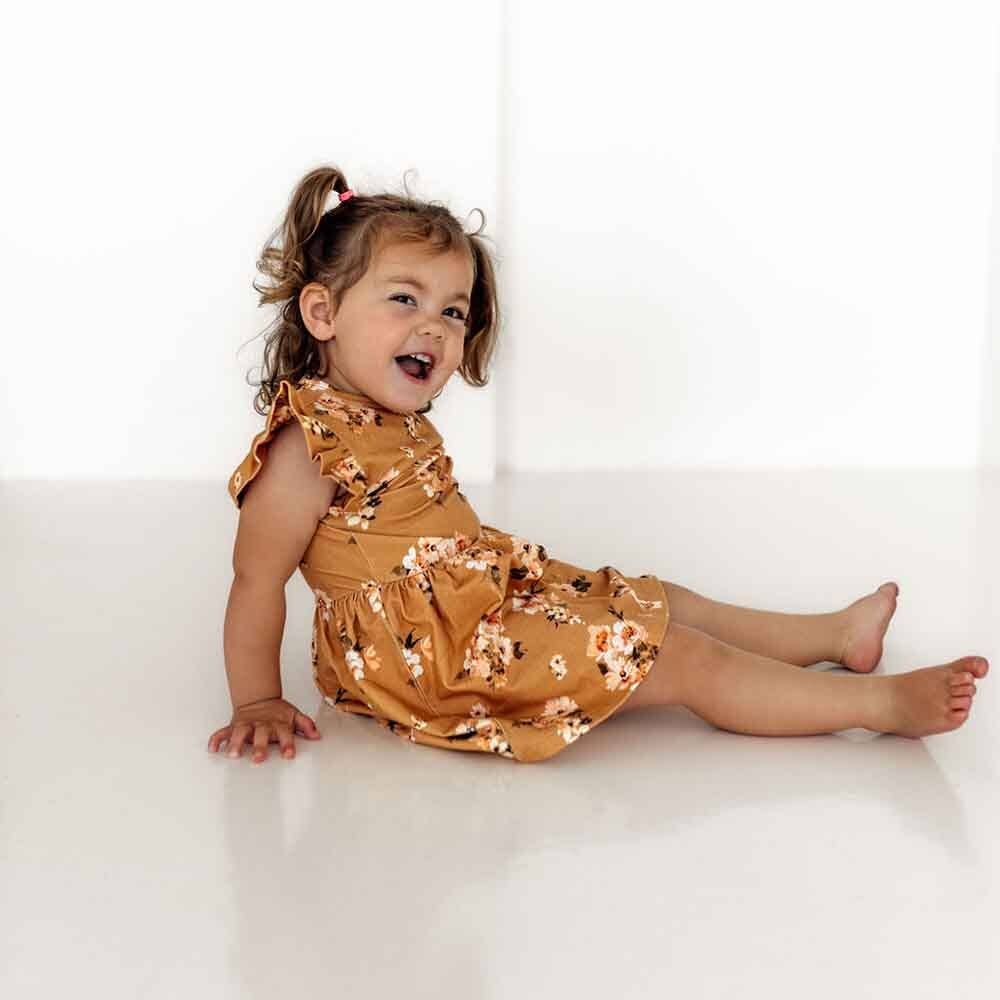 Golden Flower Organic Dress