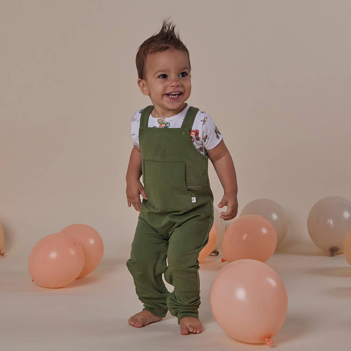 Olive Organic Joey Overalls