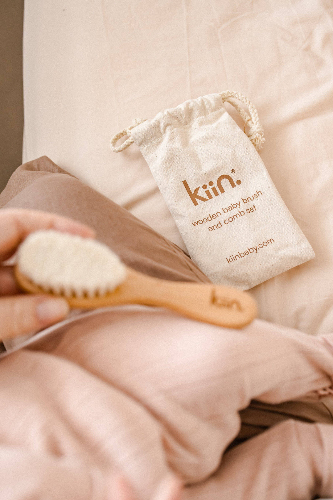 Wooden Baby Brush + Comb Set