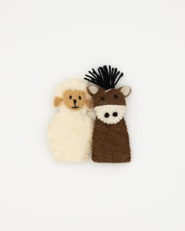 Finger Puppet - Sheep & Donkey (Farm animals) 