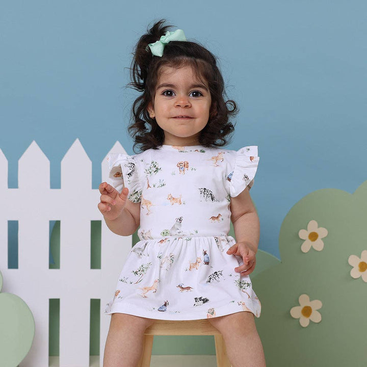 Dog Park Short Sleeve Organic Dress