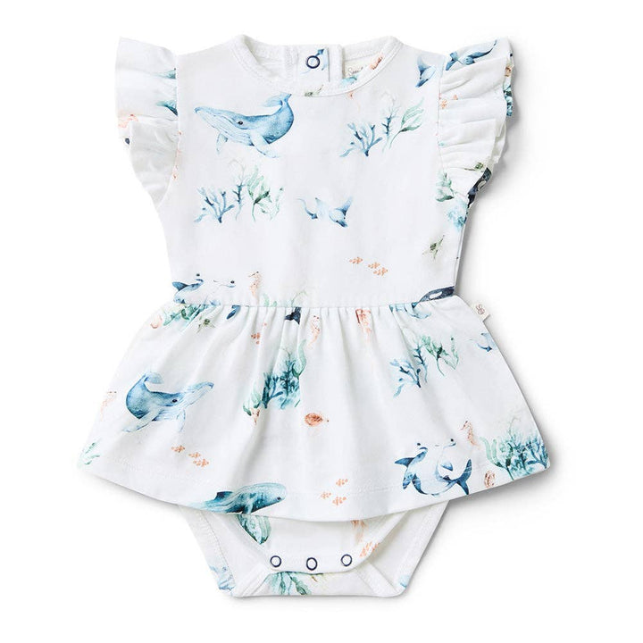 Ocean Short Sleeve Organic Dress