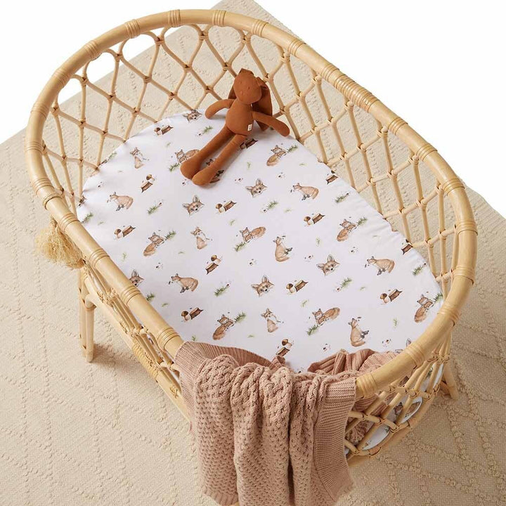 Fox Bassinet Sheet / Change Pad Cover