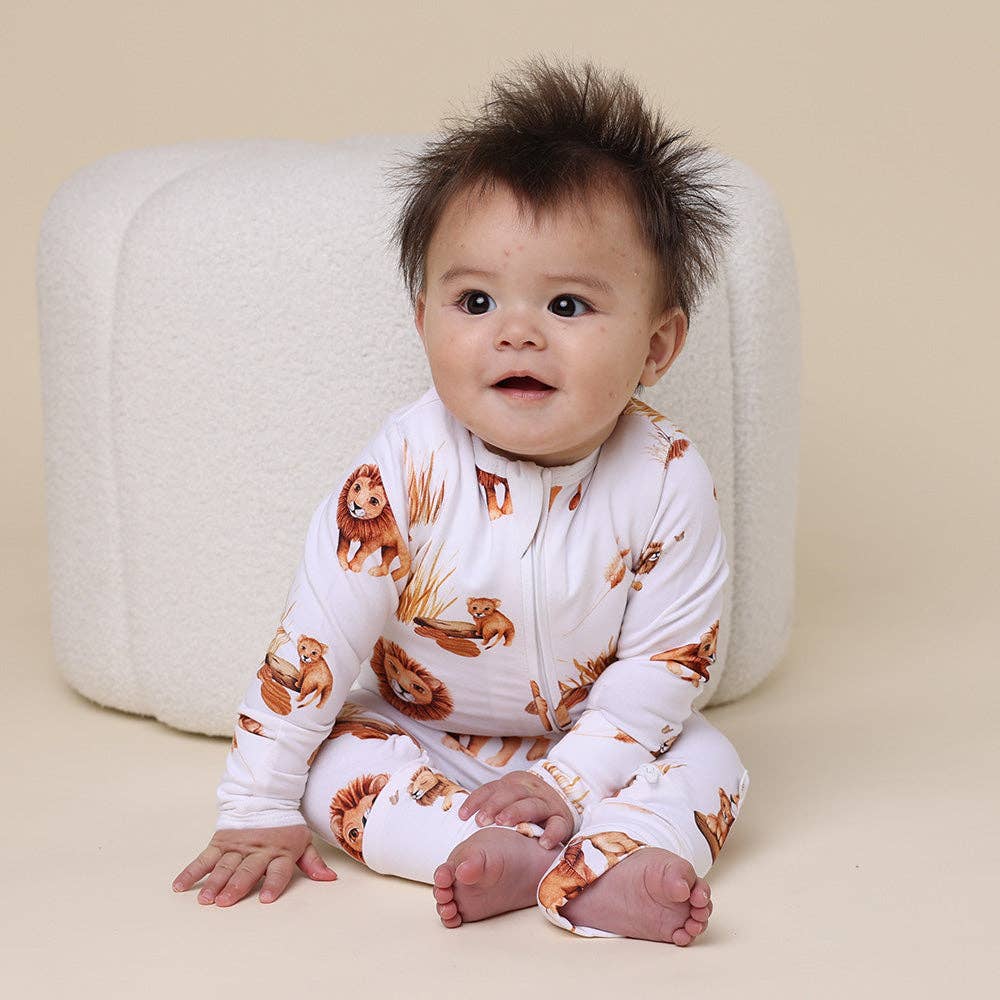 Lion Onesie Organic Snugglesuit Convertible Romper