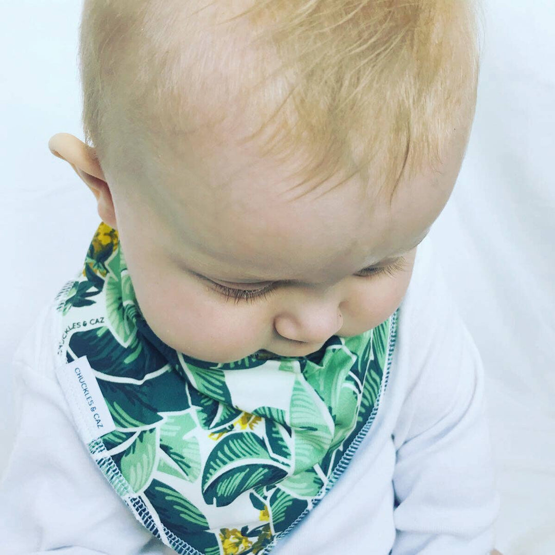 Tropical Palm Dribble Bib