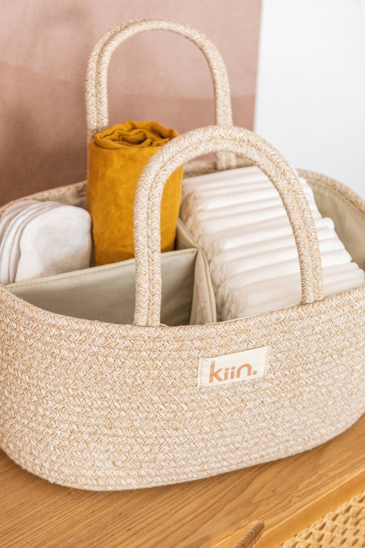 Cotton Rope Nappy Caddy Organiser