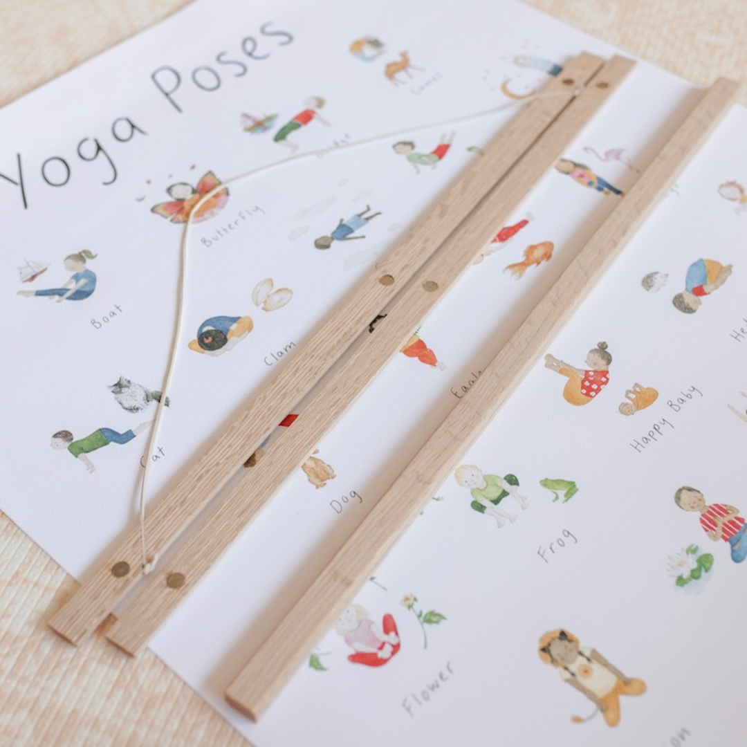 Wooden Poster Frame Hanger – Magnetic Display Bar