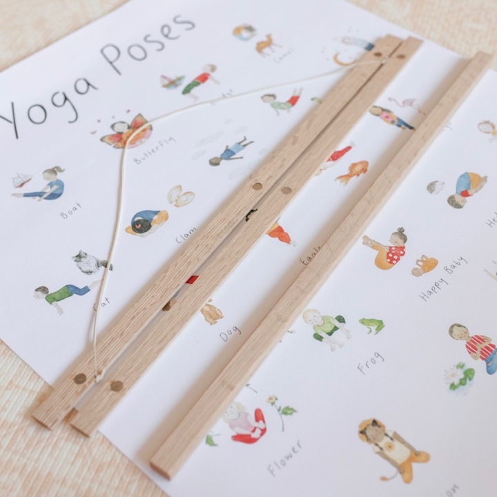 Wooden Poster Frame Hanger – Magnetic Display Bar