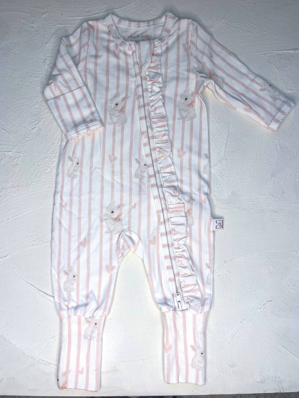 Bamboo/Organic Cotton Growsuit - Bunny Love