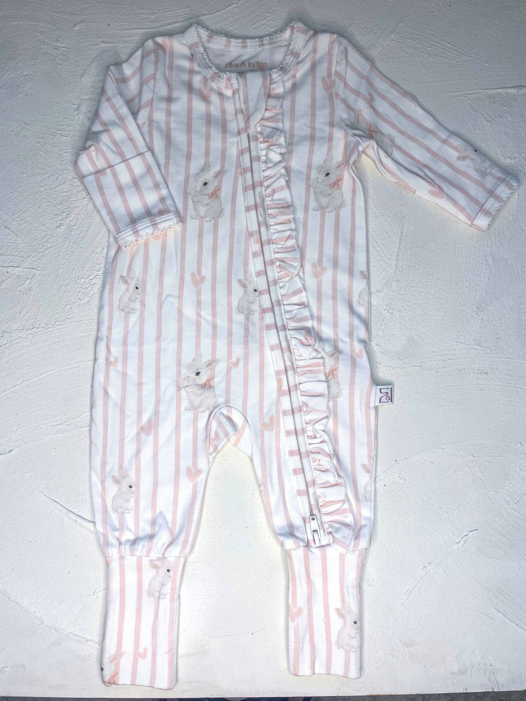 Bamboo/Organic Cotton Growsuit - Bunny Love