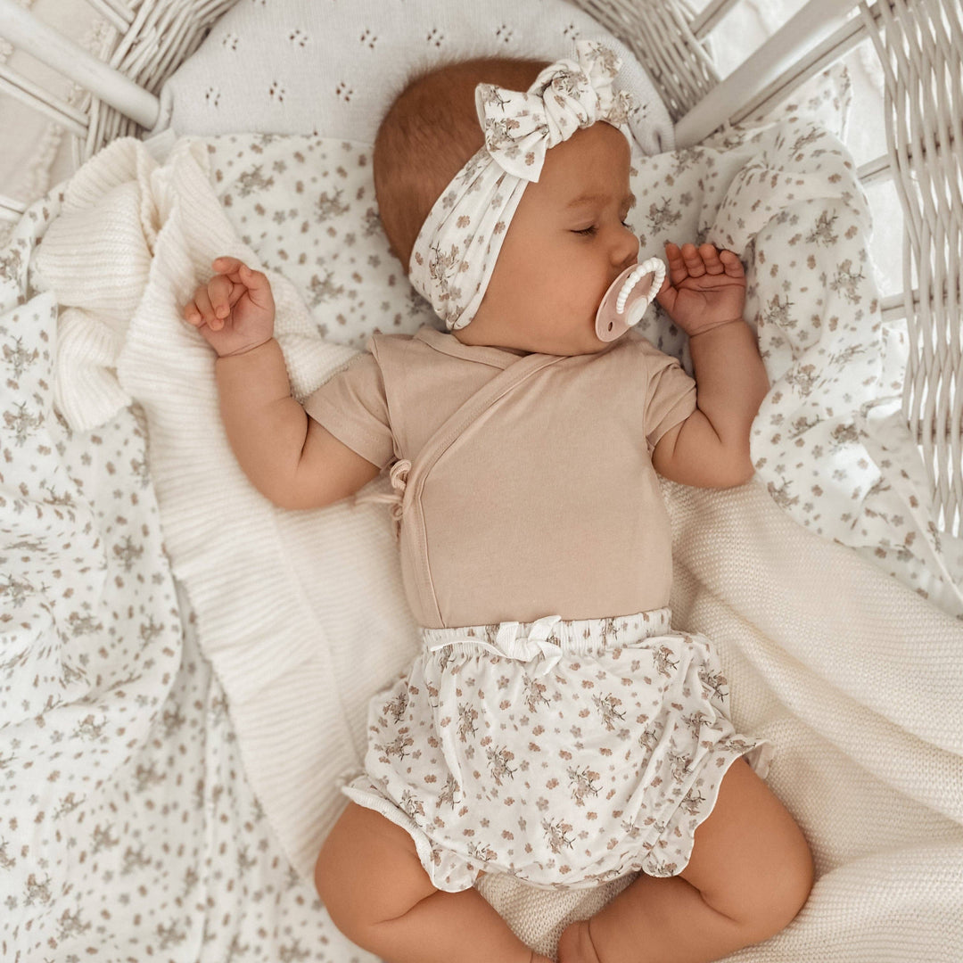 Bamboo/Organic Cotton Willow Bodysuit - Soft Mocha