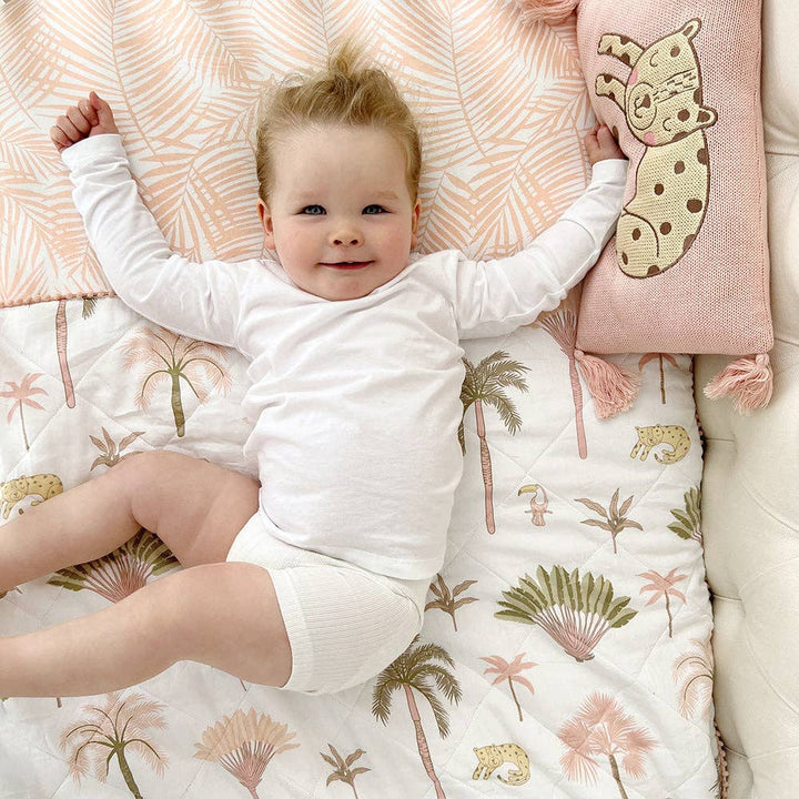 Quilted Reversible Cot Comforter - Tropical Mia