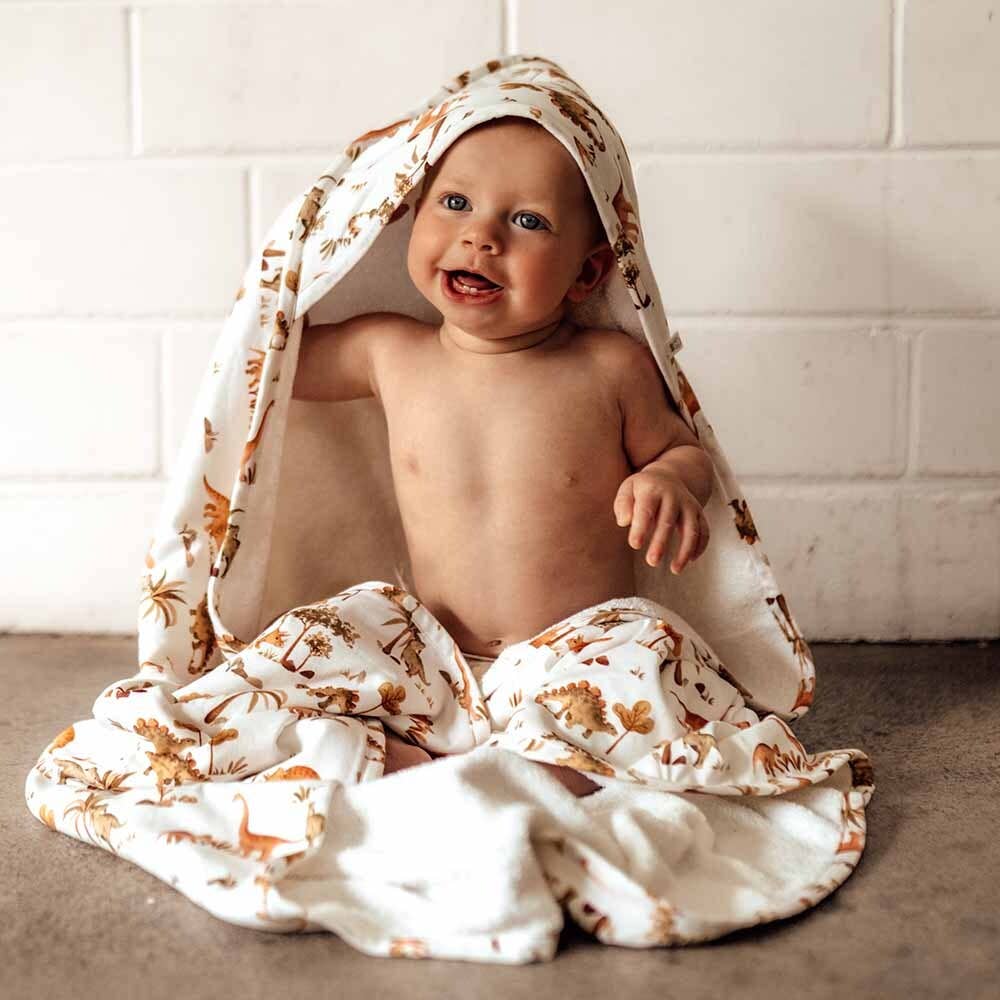 Dino Organic Hooded Towel