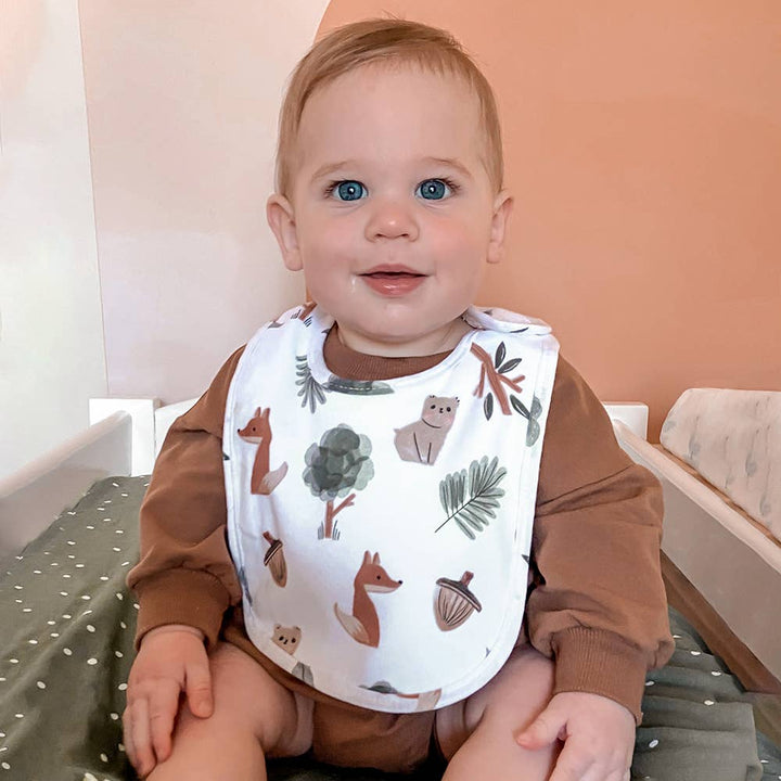 2pk Bibs - Forest Retreat/Olive Dots