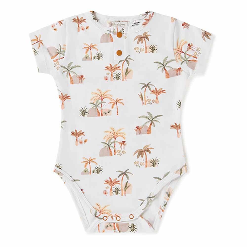 Palm Springs Short Sleeve Organic Bodysuit