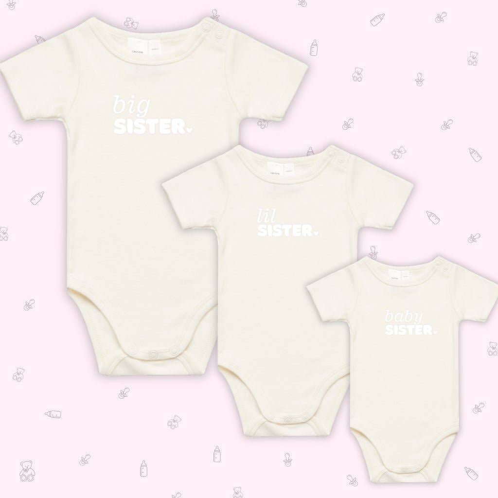 Infant Short Sleeve Romper - Baby Brother-  Natural