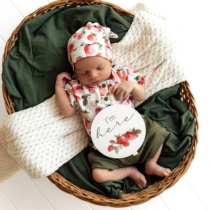 Strawberry Organic Knotted Beanie