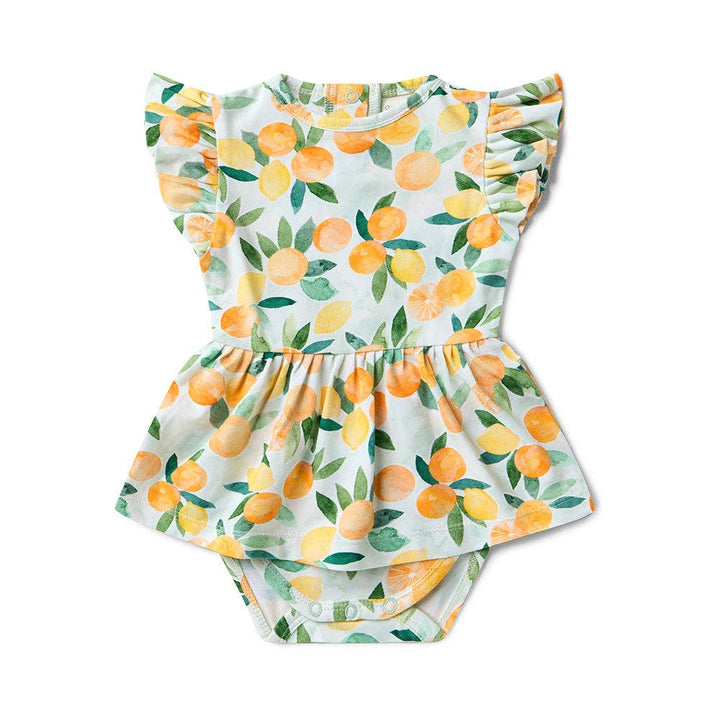Citrus Squeeze Short Sleeve Organic Dress