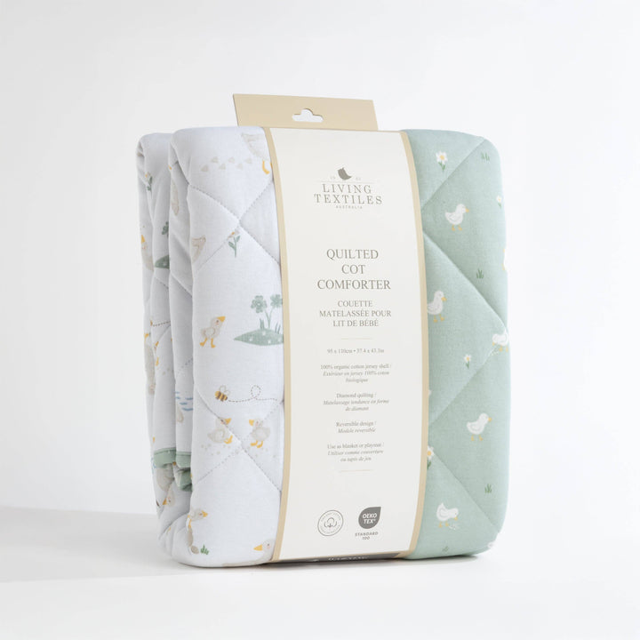 Organic Jersey Quilted Cot Comforter - Goosey Goosey