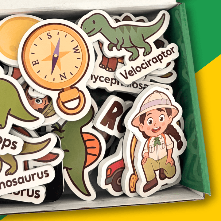 Dino Discovery Magnet Set | Dinosaur Magnets for Kids Imaginative Play