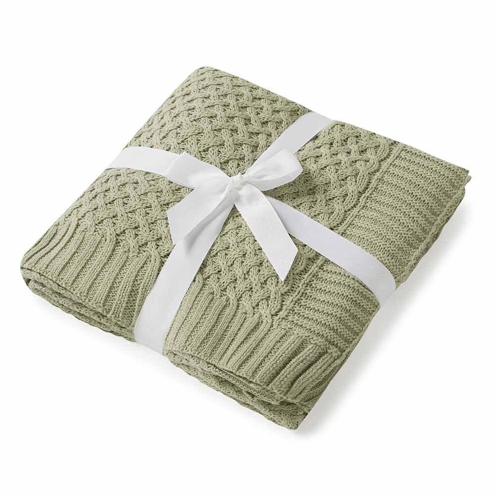 Dewkist Diamond Knit Organic Baby Blanket