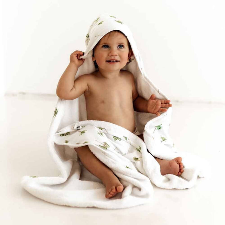 Green Palm Organic Hooded Towel