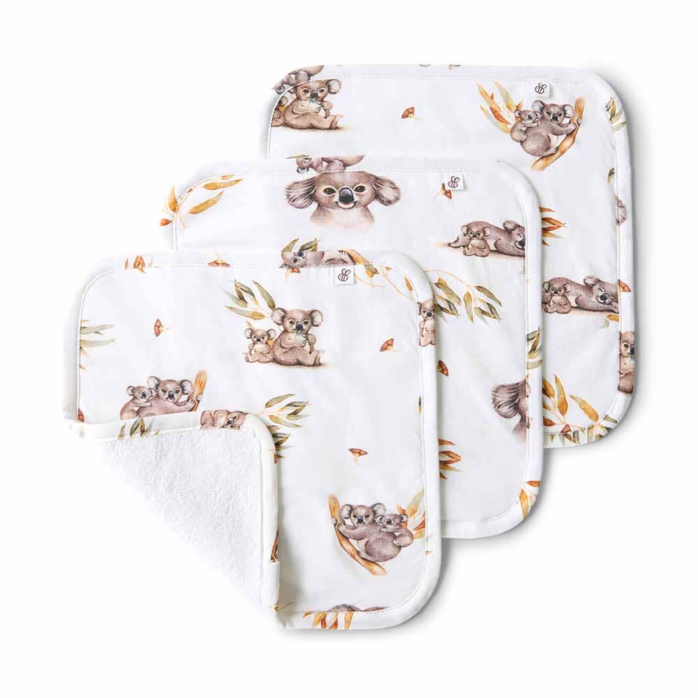 Koala Organic Wash Cloths - 3 Pack