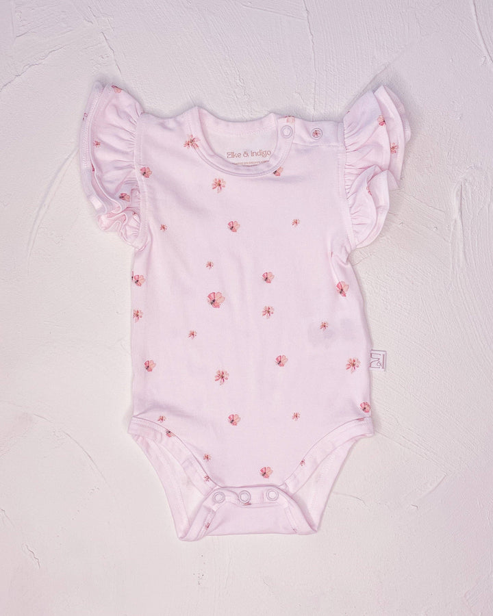Bamboo/Organic Cotton Olivia Bodysuit - Blossom