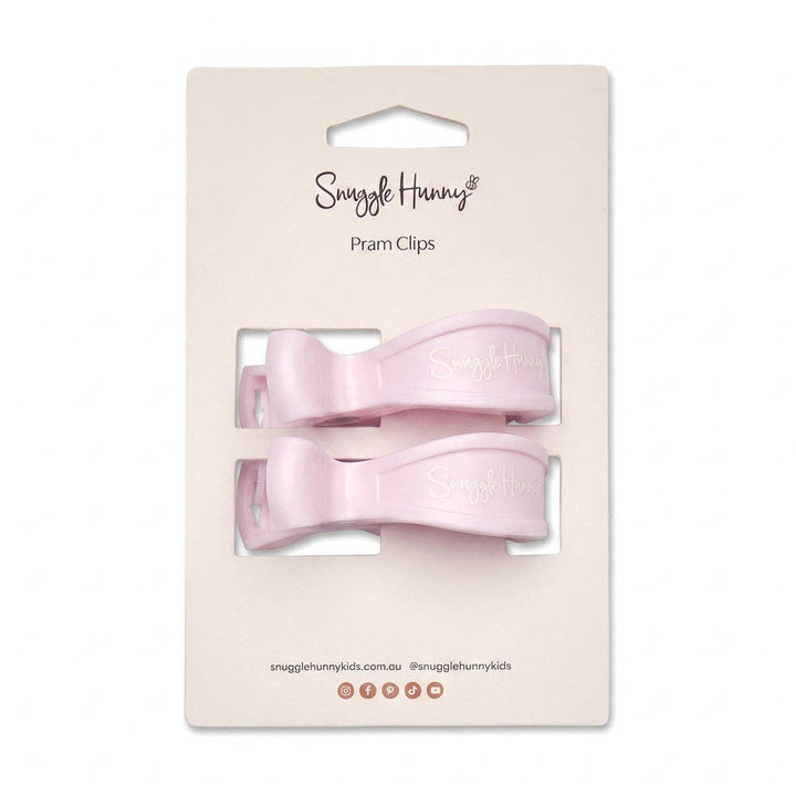 Snuggle Hunny Pram Clip Pair - Baby Pink