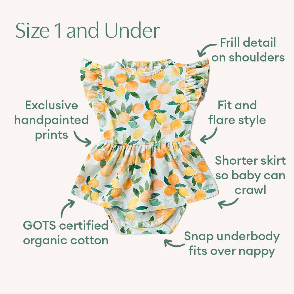 Citrus Squeeze Short Sleeve Organic Dress