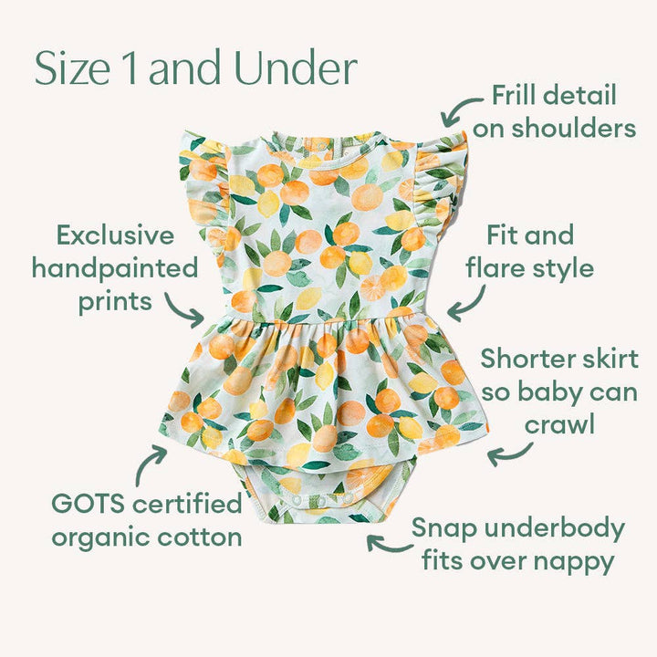 Citrus Squeeze Short Sleeve Organic Dress