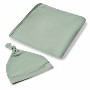 Snuggle Hunny Organic Jersey Wrap & Beanie or Bow Set - Certified Organic Cotton