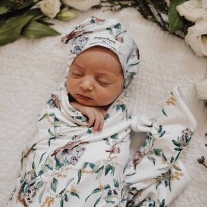 Snuggle Hunny Organic Jersey Wrap & Beanie or Bow Set - Certified Organic Cotton