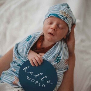 Snuggle Hunny Organic Jersey Wrap & Beanie or Bow Set - Certified Organic Cotton