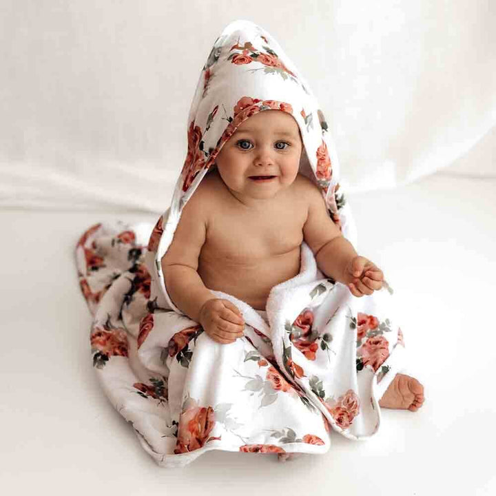 Rosebud Organic Hooded Baby Towel