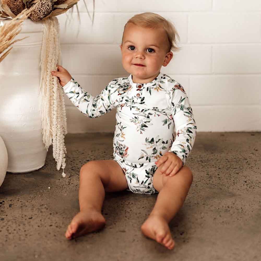 Snuggle Hunny Body suit Long sleeve -  Eucalypt